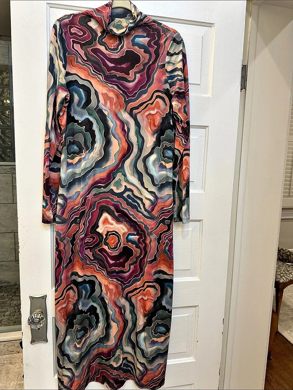 Marie Oliver Abstract Print Maxi Dress Size Medium Like New